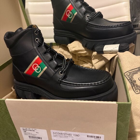 GUCCI MEN BOOTS  NEW  SIZE 13.5 main image 4